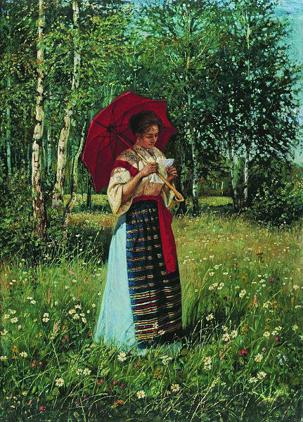 In reading the letter, Nikolay Bogdanov-Belsky